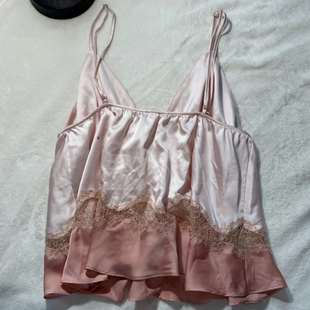 Victoria's Secret Pink Satin Lace Chemise - Picture 3 of 4